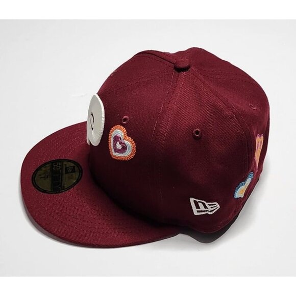 New Era 59FIFTY Philadelphia Phillies Red Chain Stitch Heart 7 1/2 Fitted Hat - Picture 4 of 5